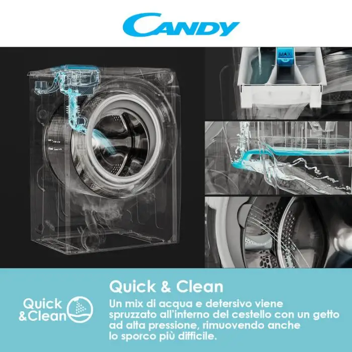 Candy RapidÓ PRO RP 6106BWMR8-S lavatrice Caricamento frontale 10 kg 1600 Giri/min Bianco , 153571 , Immagine 38