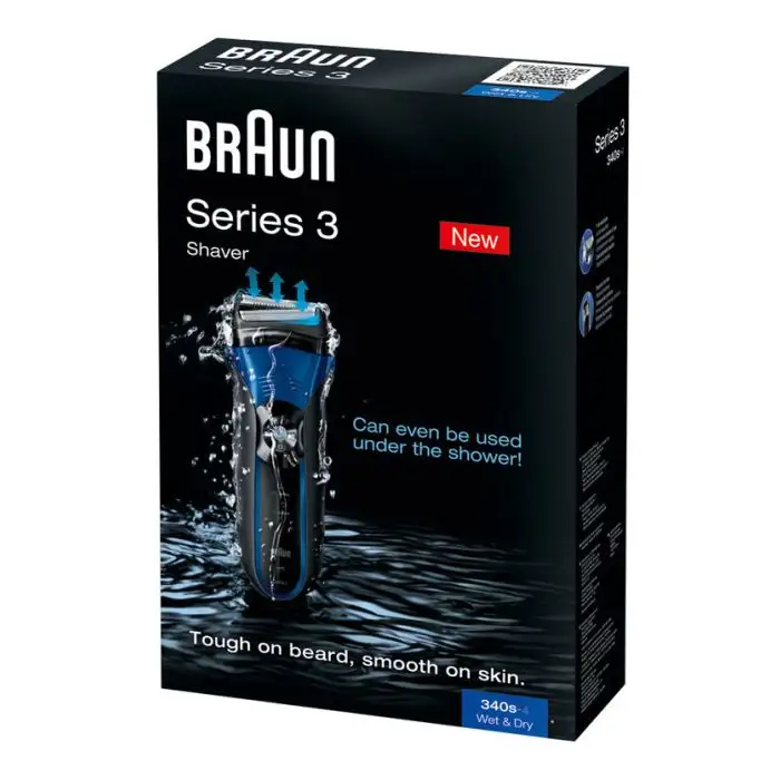 Braun Series 3 340s-4 Rasoio Trimmer Nero, Blu , 61598 , Immagine 5
