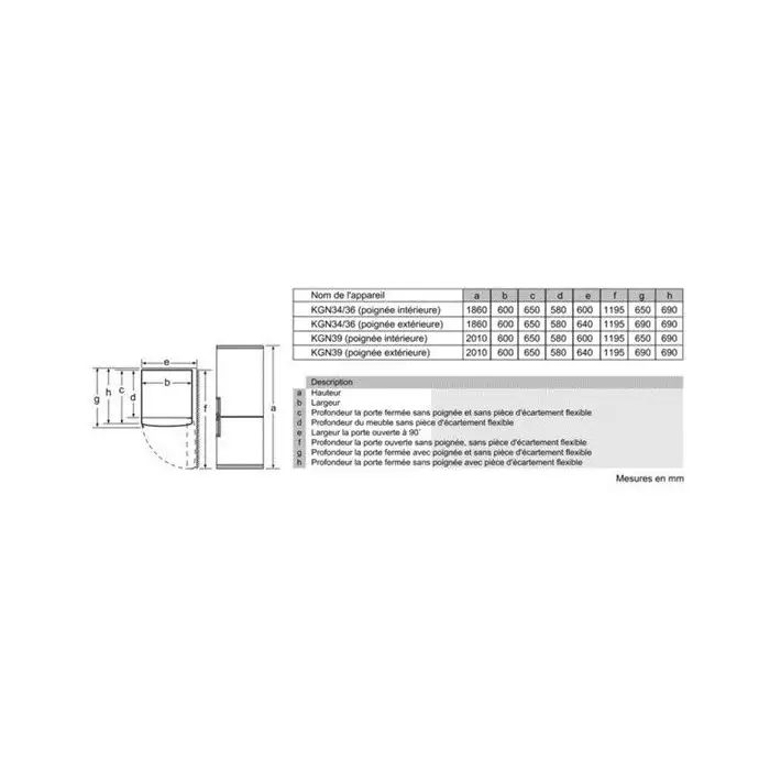 Bosch KGN39XL32 frigorifero con congelatore Libera installazione 355 L Acciaio inossidabile , 099751 , Immagine 2