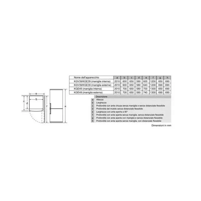 Bosch Serie 4 KGV39VL31S Combinato , 86457 , Immagine 3