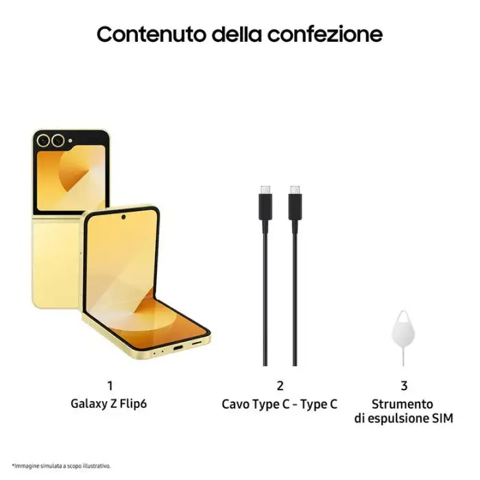 Samsung Galaxy Z Flip6 Smartphone AI, 512GB, RAM 12GB, Display 3,4&quot; SAMOLED/6,7&quot; Dynamic AMOLED 2X, Yellow , 154578 , Immagine 10