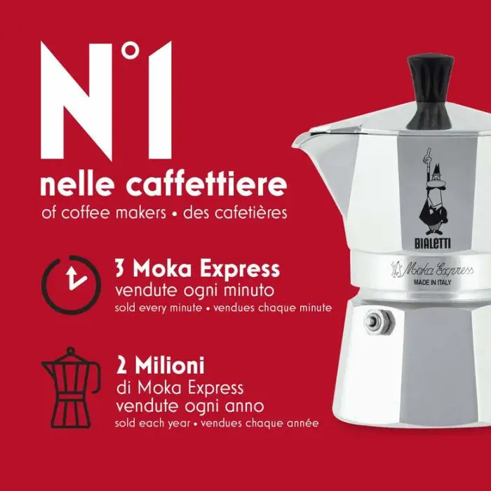Bialetti Moka Express 2 Tazze , 58756 , Immagine 3