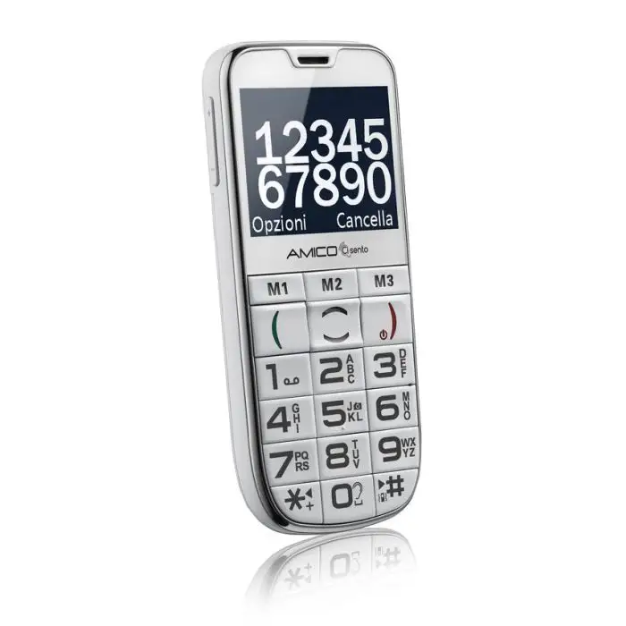 Brondi AMICO CI SENTO 5,84 cm (2.3&quot;) Bianco Telefono per anziani , 92654 , Immagine 4