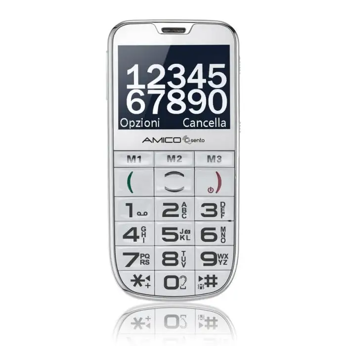 Brondi AMICO CI SENTO 5,84 cm (2.3&quot;) Bianco Telefono per anziani , 92654 , Immagine 3