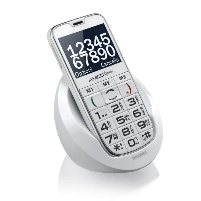 Brondi AMICO CI SENTO 5,84 cm (2.3&quot;) Bianco Telefono per anziani , 92654 , Immagine 2