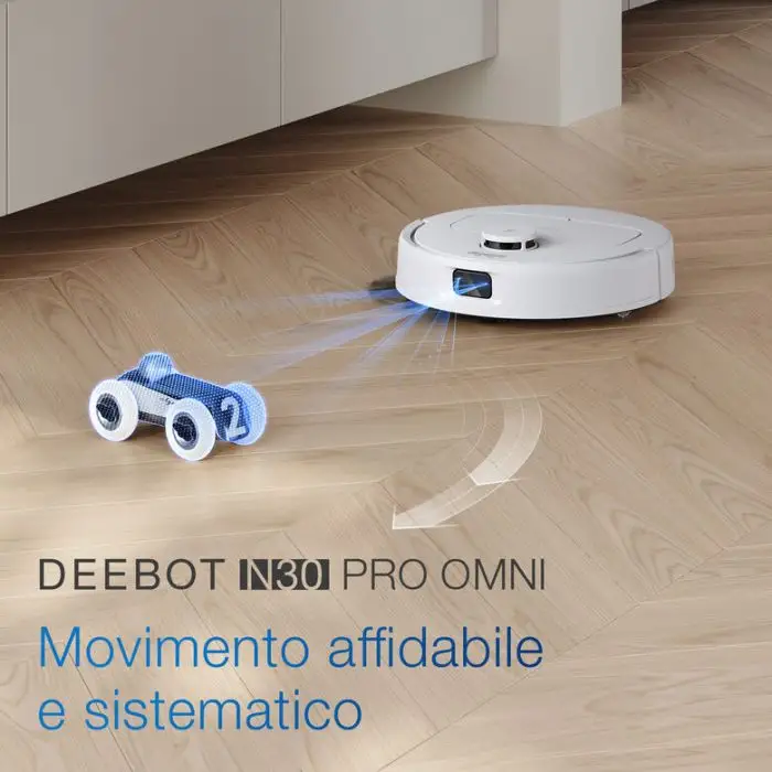Ecovacs Deebot N30 Pro Omni 0,35 L Robot Aspirapolvere Senza sacchetto Bianco , 158428 , Immagine 11