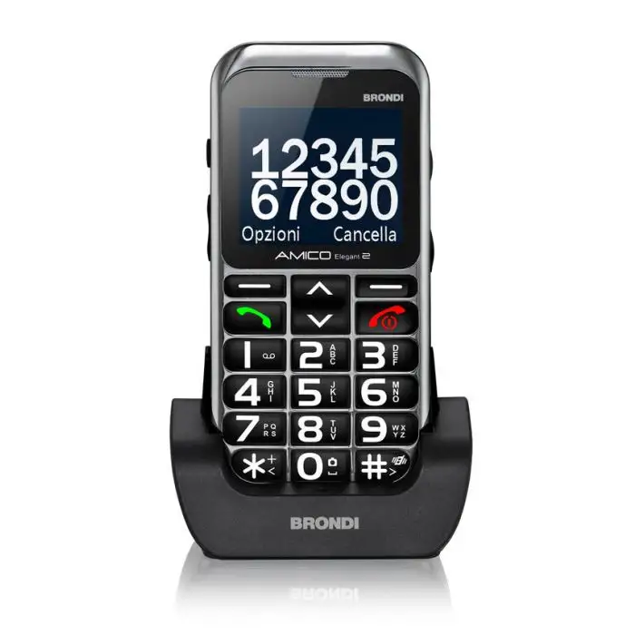 Brondi AMICO ELEGANT 2 5,59 cm (2.2&quot;) Argento Telefono di livello base , 80474 , Immagine 3