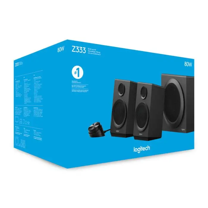 Logitech Z333 Speaker System with Subwoofer 40 W Nero 2.1 canali , 103815 , Immagine 12