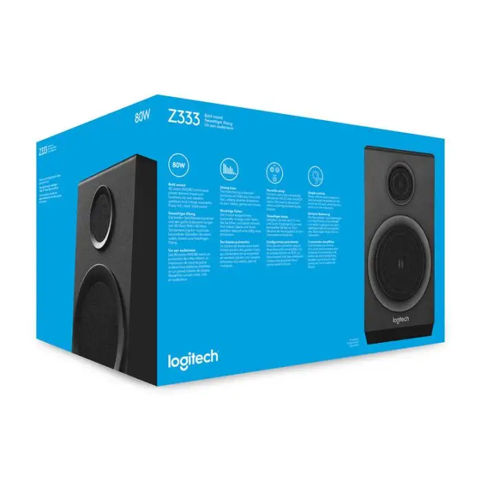 Logitech Z333 Speaker System with Subwoofer 40 W Nero 2.1 canali , 103815 , Immagine 10