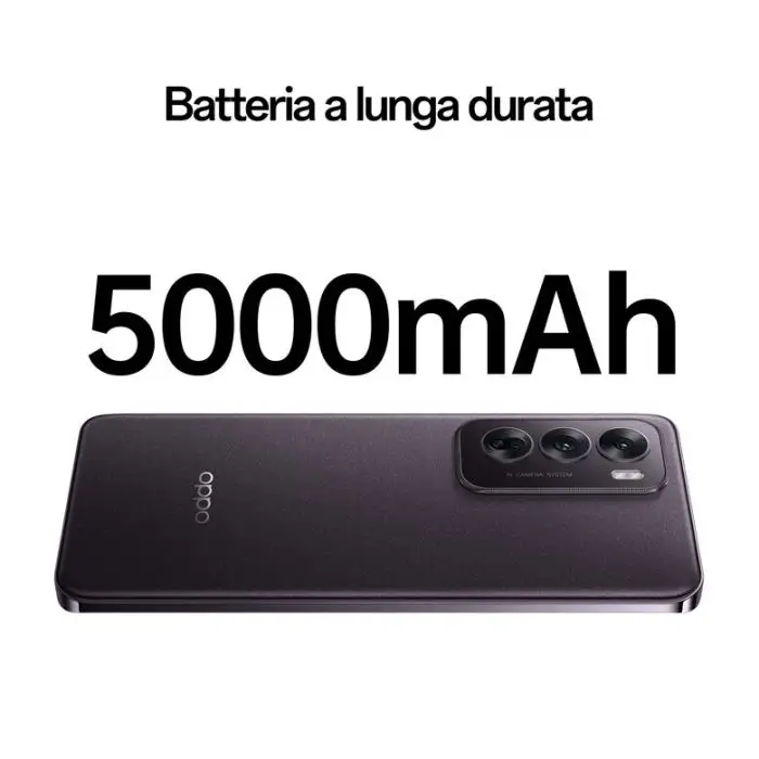 OPPO Reno12 5G AI Smartphone, Tripla fotocamera 50+8+2MP, Selfie 32MP, Display 6.7” 120HZ AMOLED FHD+, 5000mAh, RAM 12GB(Esp4GB/8GB/12GB)+ROM 256GB, [Versione Italia], Black Brown , 154124 , Immagine 4