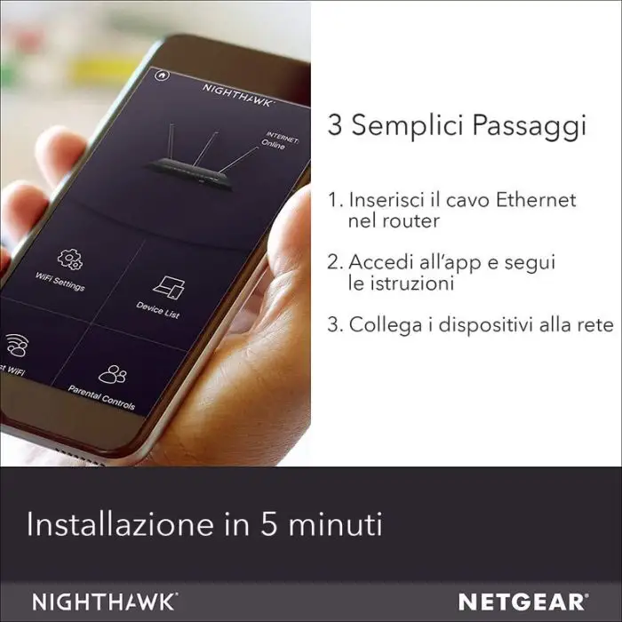 Netgear D7000 router wireless Gigabit Ethernet Dual-band (2.4 GHz/5 GHz) Nero , 97017 , Immagine 6