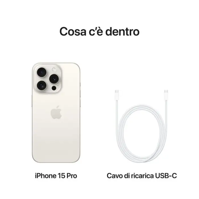 Apple iPhone 15 Pro 256GB Titanio Bianco , 149635 , Immagine 9