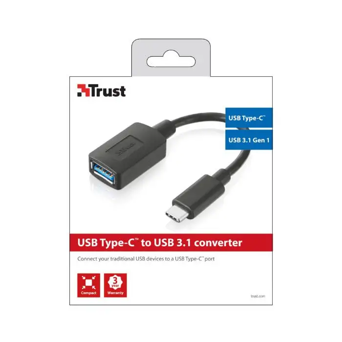 Trust 20967 cavo USB USB C USB A Nero , 122253 , Immagine 2