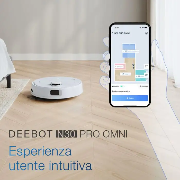 Ecovacs Deebot N30 Pro Omni 0,35 L Robot Aspirapolvere Senza sacchetto Bianco , 158428 , Immagine 10