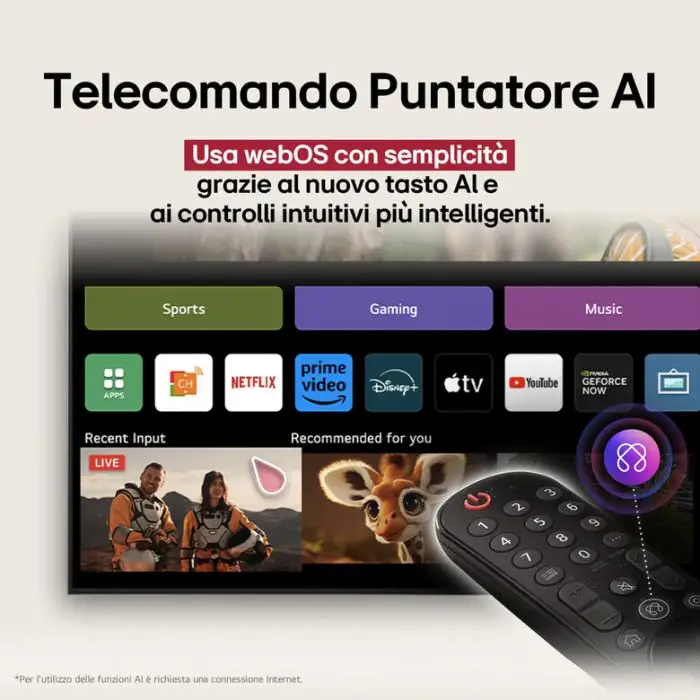 LG OLED evo AI OLED48C55LA TV Serie C5 48&#039;&#039; 4K, α9 Gen8, Dolby Vision, 40W, 4 HDMI, VRR 144Hz, Smart TV WebOS 25 , 158721 , Immagine 7