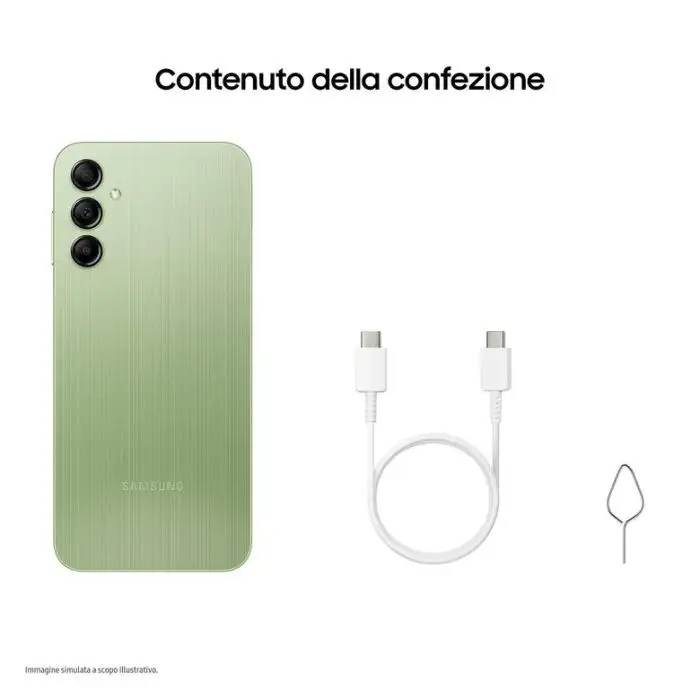 Samsung Galaxy A14 Display LCD FHD+ 6.6&quot;, Android 13, 4GB RAM, 128GB, Doppia SIM, Batteria 5.000 mAh, Light Green , 146250 , Immagine 8