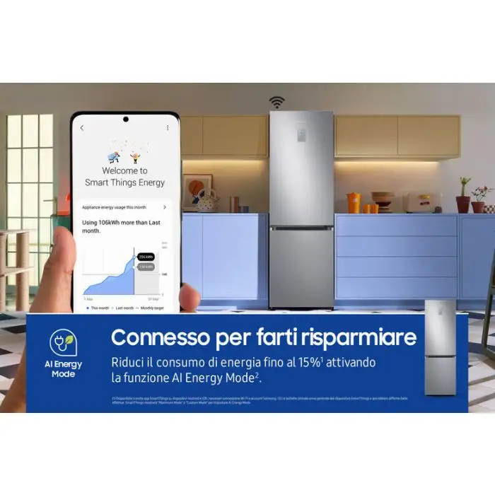 Samsung RB34C775CS9 Frigorifero Combinato EcoFlex AI 1.85m 344L , 149816 , Immagine 4