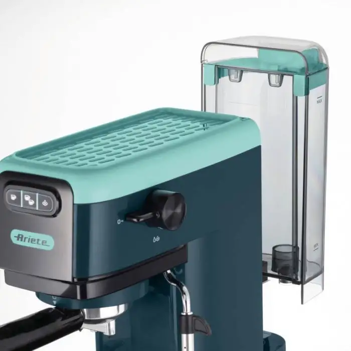 Ariete 1399 Light Aquamarine Macchina da caffè espresso, Per polvere e cialde ESE, 1300 W, Capacità 1,1L, 15 bar di pressione, Filtro 1, 2 tazze e cialda ESE, Cappuccino, Verde , 155815 , Immagine 4