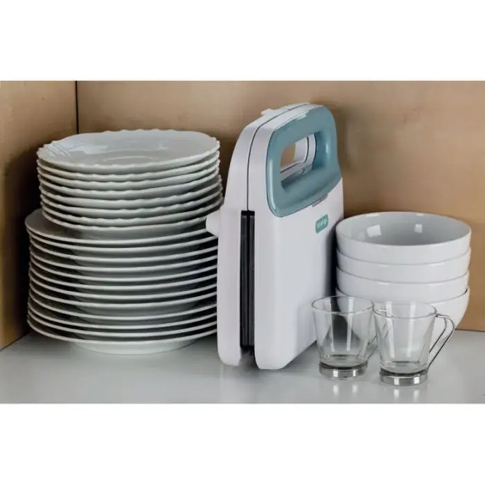 Ariete 1971 Sandwich Maker Breakfast, Piastra elettrica per toast, sandwich e panini, 750W, Piastre fisse grill, Rivestimento antiaderente, Posizione e riponimento verticale, White 1971/01 , 147821 , Immagine 2