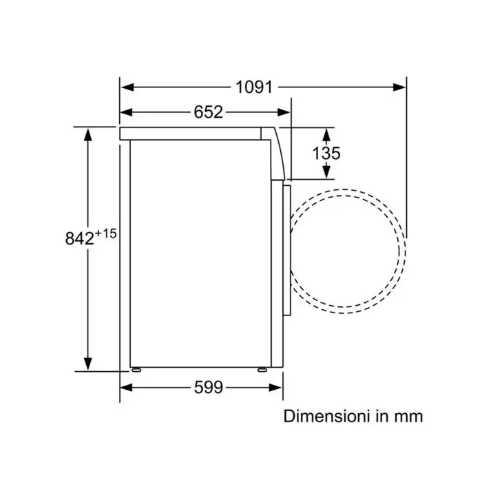 Siemens WT47W568IT asciugatrice Libera installazione Caricamento frontale 8 kg A++ Bianco , Default Category , 105367 , Immagine 7