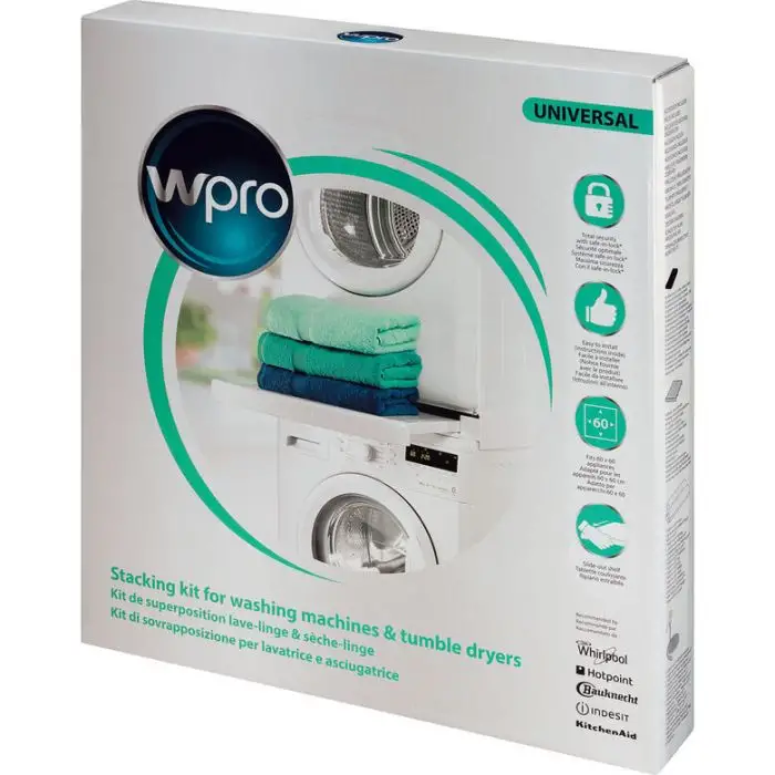 Wpro SKS101 Kit Sovrapposizione universale con ripiano scorrevole , 89498 , Immagine 4