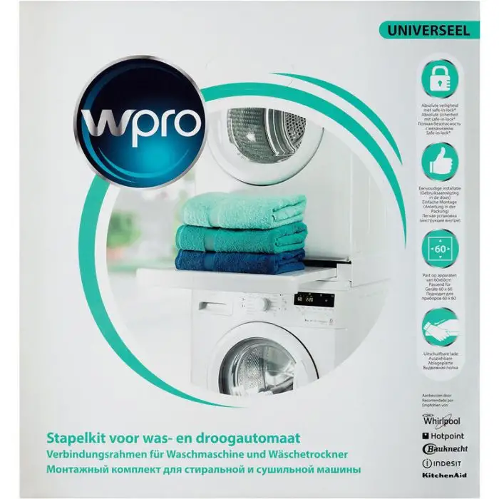 Wpro SKS101 Kit Sovrapposizione universale con ripiano scorrevole , 89498 , Immagine 6