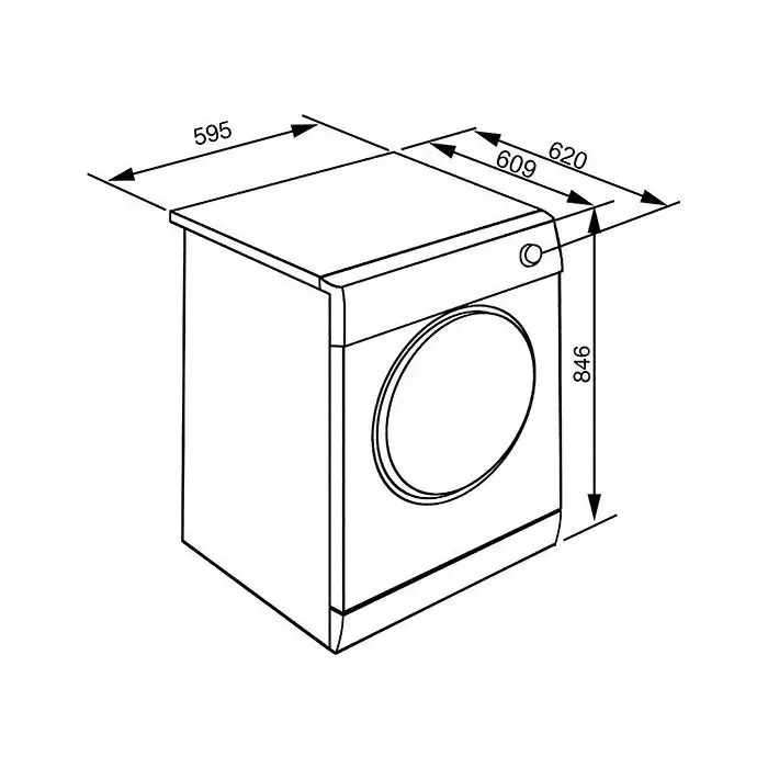 Smeg DHT83LIT-1 asciugatrice Libera installazione Caricamento frontale 8 kg A+++ Argento, Bianco , 97757 , Immagine 3