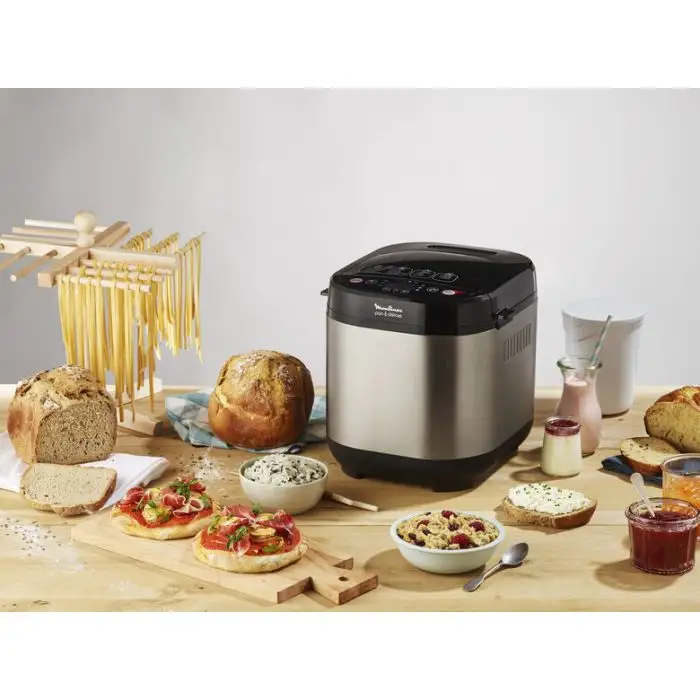 Moulinex OW240E Pain &amp; Delices Macchina del Pane in Acciaio Inossidabile, con Funzione Yogurt, 20 Programmi Automatici di cui 3 Senza Glutine , 102869 , Immagine 3