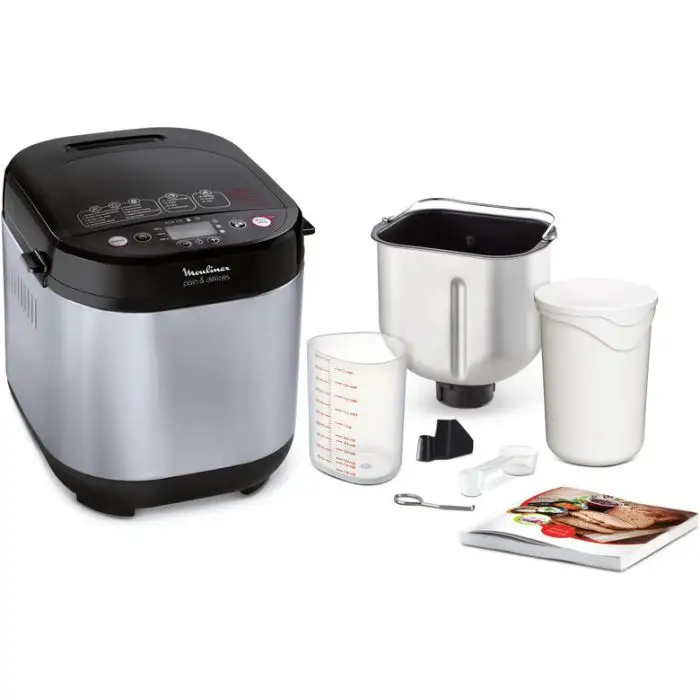 Moulinex OW240E Pain &amp; Delices Macchina del Pane in Acciaio Inossidabile, con Funzione Yogurt, 20 Programmi Automatici di cui 3 Senza Glutine , 102869 , Immagine 2