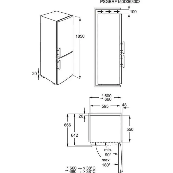 Electrolux EN3613JOX frigorifero con congelatore Libera installazione 329 L Grigio, Acciaio inossidabile , 101101 , Immagine 3