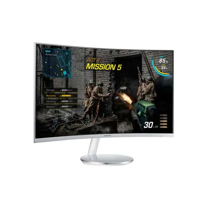 Samsung C27F591FDU 68,6 cm (27&quot;) 1920 x 1080 Pixel Full HD LED Argento, Bianco , 103489 , Immagine 12