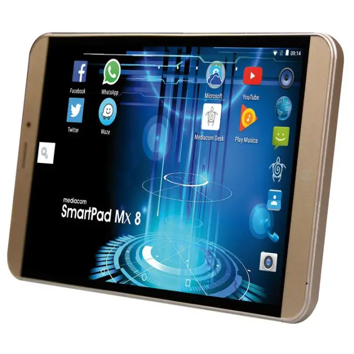 Mediacom SmartPad Mx 8 4G LTE 16 GB 20,3 cm (8&quot;) Mediatek 1 GB Wi-Fi 4 (802.11n) Android 6.0 Oro , 113486 , Immagine 3
