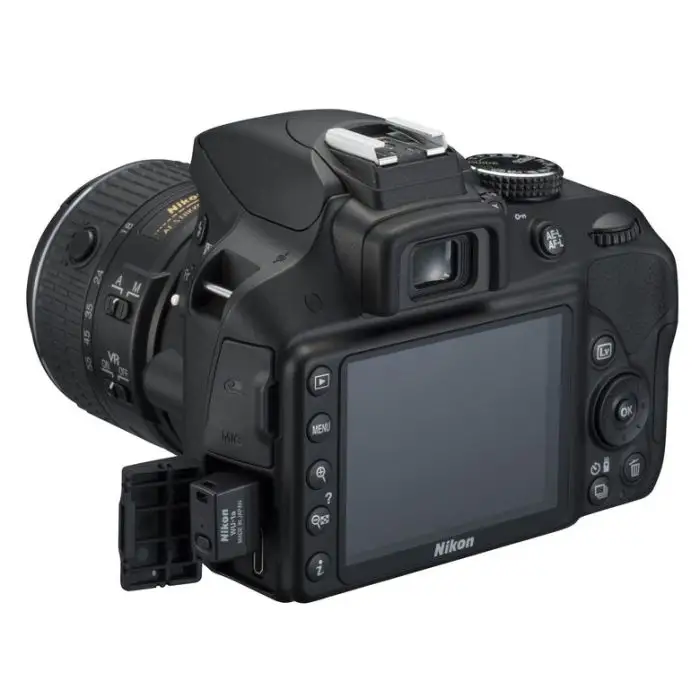 Nikon D3300 + AF-P 18-55mm + SD 8GB Kit fotocamere SLR 24,2 MP CMOS 6000 x 4000 Pixel Nero , 99346 , Immagine 5