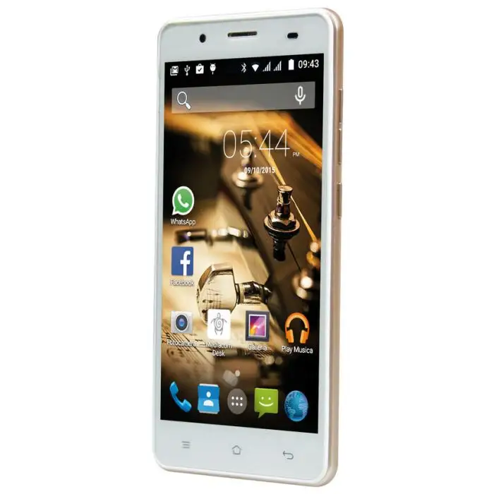 Mediacom PhonePad Duo G511 12,7 cm (5&quot;) Doppia SIM Android 5.1 4G Micro-USB 1 GB 8 GB 2200 mAh Oro, Bianco , 099879 , Immagine 2