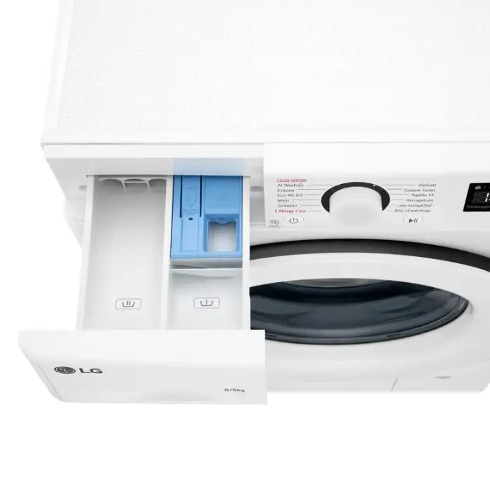LG D2R3S08NSWW Lavasciuga slim 8/5kg AI DD, Classe E, 1200 giri, AI Wash, Vapore , 150678 , Immagine 8