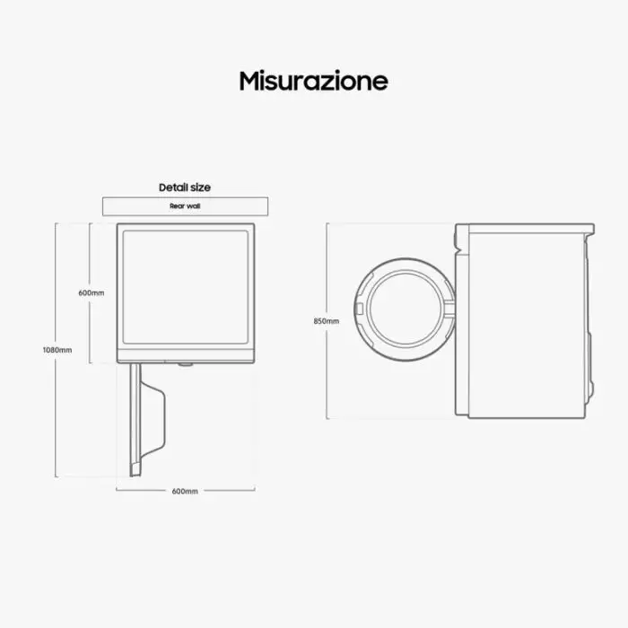 Samsung Asciugatrice BESPOKE AI™ QuickDry 9Kg DV90BB7445GB , 151675 , Immagine 3