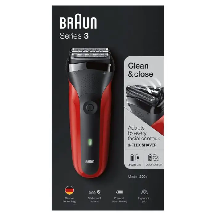 BRAUN 3000 Braun Series 3 ProSkin 3000s Rasoio Elettrico, Nero - Rasoio  Elettrico Ricaricabile