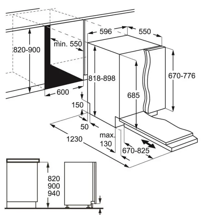 AEG FSE83810P Lavastoviglie a Incasso Scomparsa Totale 13 coperti , 121641 , Immagine 10