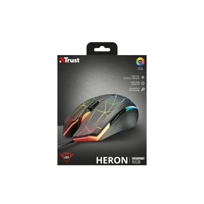 Trust Heron GXT 170 mouse Ambidestro USB tipo A Ottico 7000 DPI , 111759 , Immagine 8