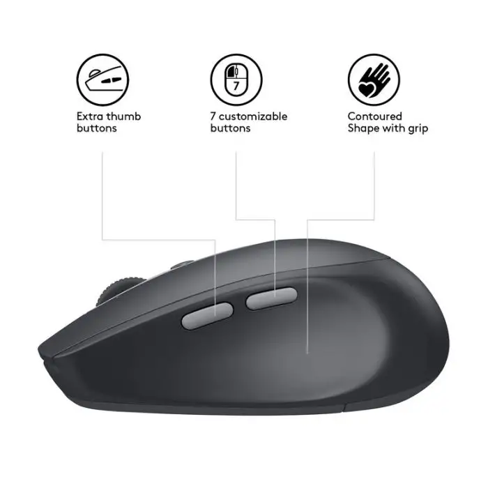 Logitech M590 mouse Mano destra Wireless a RF + Bluetooth Ottico 1000 DPI , 118362 , Immagine 5