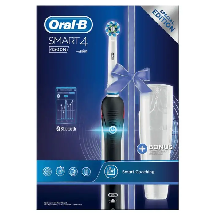 Oral-B Smart 4 4500N CrossAction Adulto Spazzolino rotante-oscillante Bianco , 126967 , Immagine 3