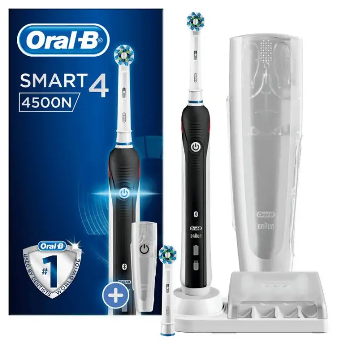 Oral-B Smart 4 4500N CrossAction Adulto Spazzolino rotante-oscillante Bianco , 126967 , Immagine 5