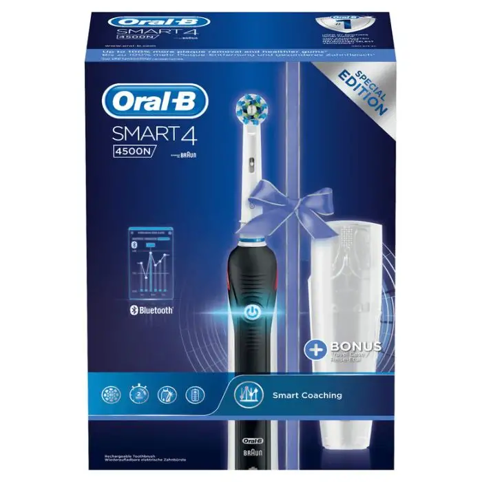 Oral-B Smart 4 4500N CrossAction Adulto Spazzolino rotante-oscillante Bianco , 126967 , Immagine 4
