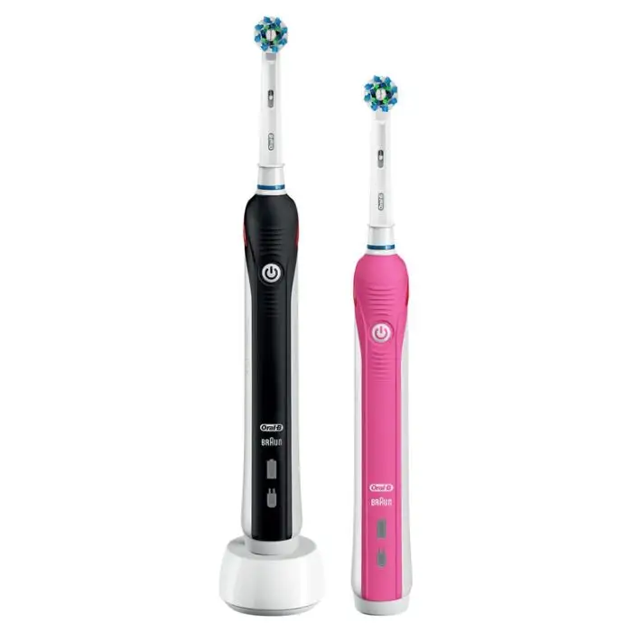Oral-B PRO 2 2950N CrossAction Adulto Spazzolino rotante-oscillante Rosa, Nero , 130330 , Immagine 2