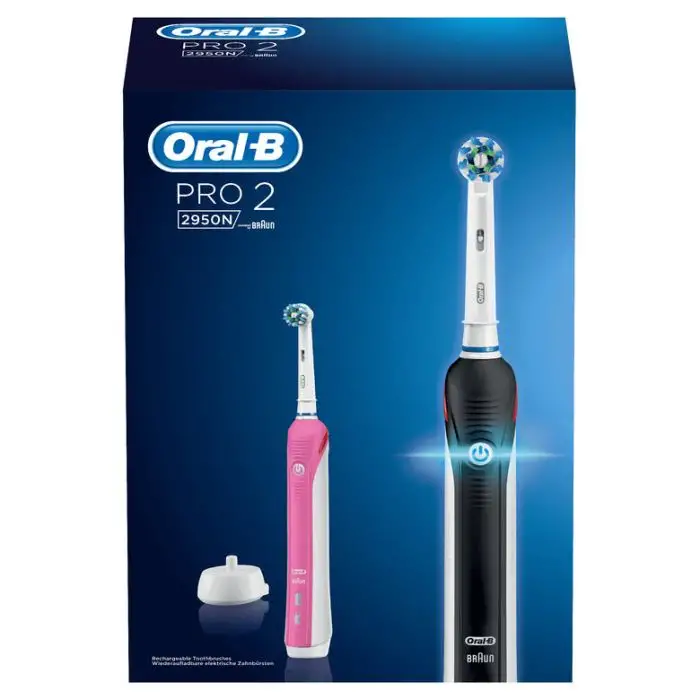 Oral-B PRO 2 2950N CrossAction Adulto Spazzolino rotante-oscillante Rosa, Nero , 130330 , Immagine 5
