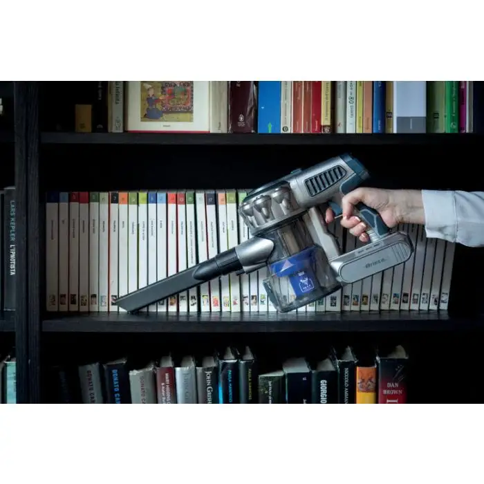 Ariete 22V Lithium 2724, Scopa Elettrica Cordless e Aspirabriciole con Motore Digitale, Alluminio, Arancio, 200 W , 149391 , Immagine 5