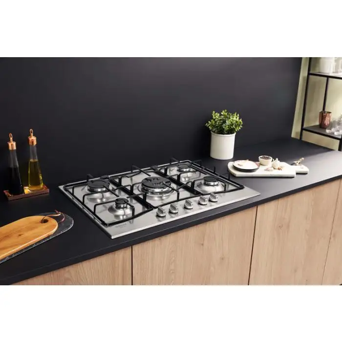Hotpoint PCN 752 T/IX/HAR piano cottura Acciaio inossidabile Da incasso 75 cm Gas 5 Fornello(i) , 110046 , Immagine 6