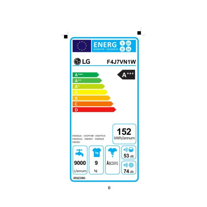 LG F4J8VS2W lavatrice Caricamento frontale 9 kg 1400 Giri/min Bianco , 120853 , Immagine 22