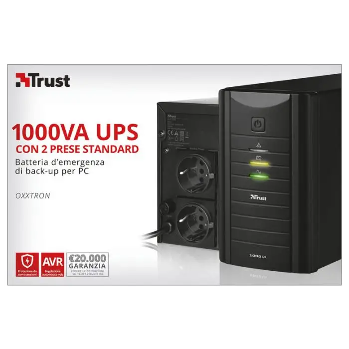 Trust Oxxtron 1000VA 1 kVA 2 presa(e) AC , 111037 , Immagine 6