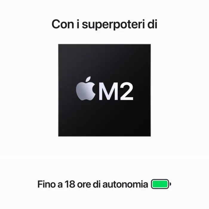 Apple MacBook Air 15&quot; M2 8-core CPU 10-core GPU 256GB Mezzanotte , 147877 , Immagine 4